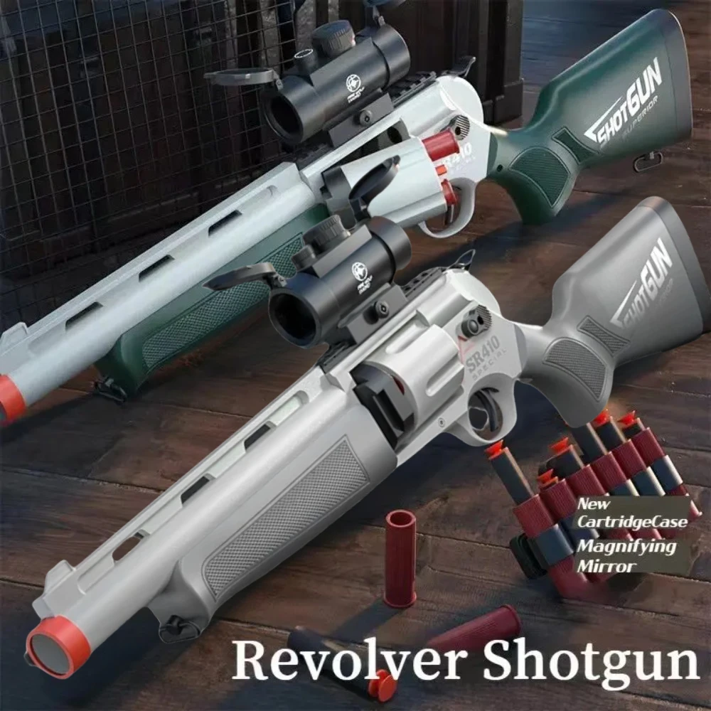 Kids Outdoor Xmas Gifts - Manually Loaded Revolver Toy Guns Children