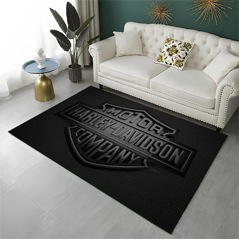 Kids Outdoor Area - Retro H-Harleys Racing Moto Non-Slip Area