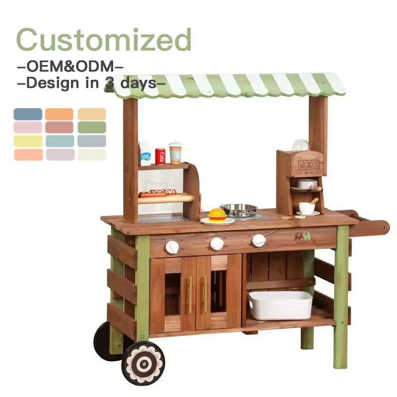 Kids Outdoor Mud Kitchen Accessories - Outdoor Wooden Kitchen for Kids Mud