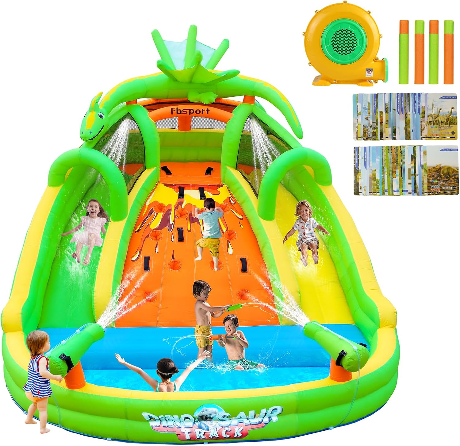 Kids Outdoor Climbing - Kids Inflatable Bounce House with Slide,
