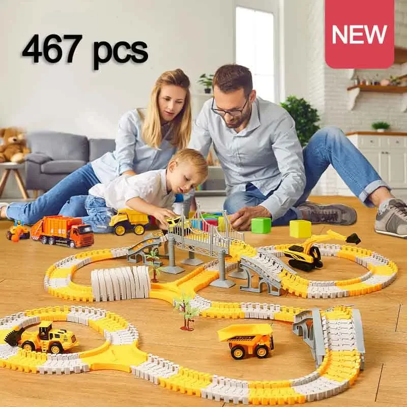 Hot Wheels Car Track Sets - 137-467pcs Children Electric Track Toy Car