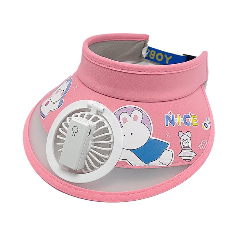 Kids Outdoor Area - Kids Sun Visor Rechargeable Fan Kids