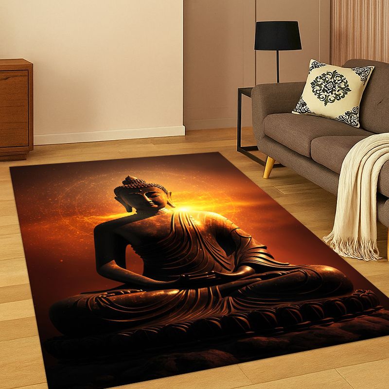 Kids Outdoor Area - Buddha Shakyamuni Faith Cartoon Carpet Rug