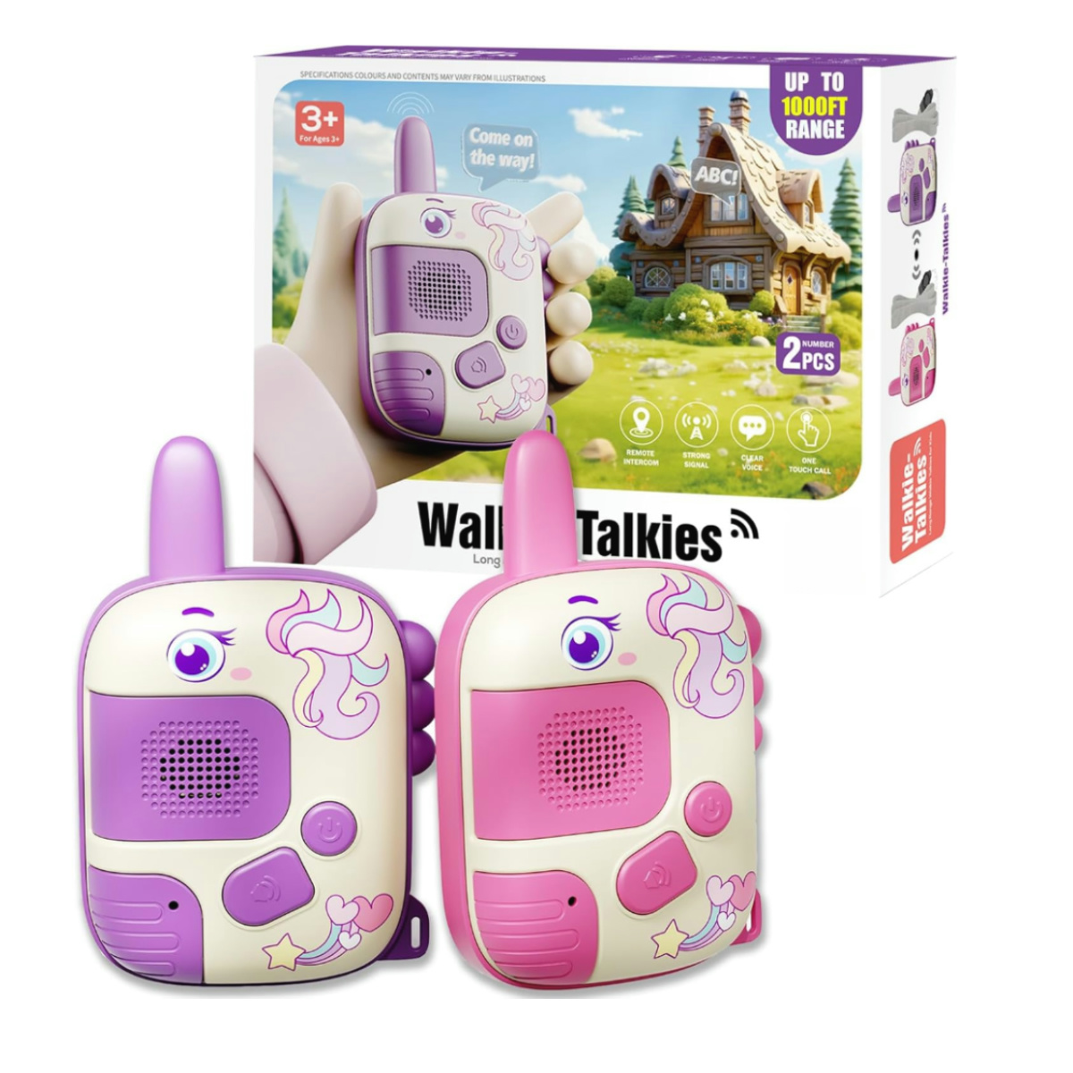 Kids Outdoor Xmas Gifts - 2PCS Walkie Talkie Toys for Kids,