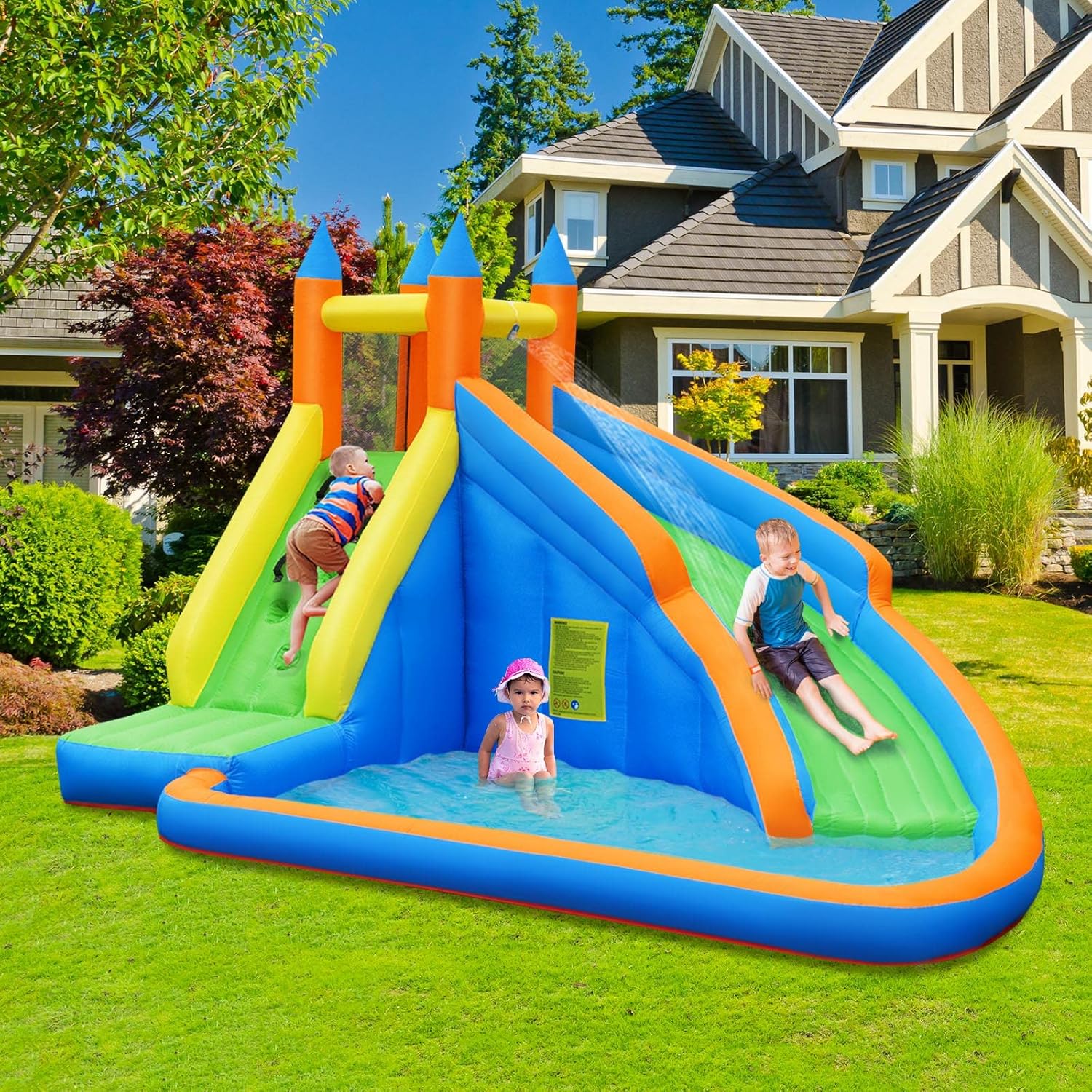 Giant Inflatable Water Park Bo - Kids Outdoor Climbing review and price