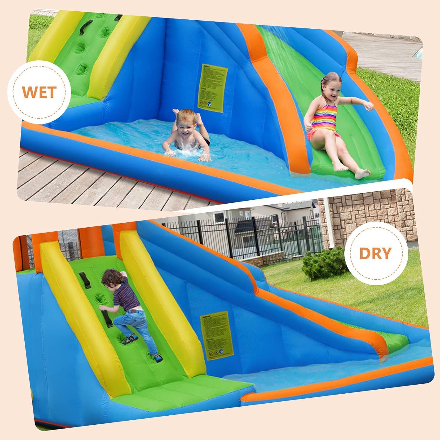 Giant Inflatable Water Park Bo - Kids Outdoor Climbing review and price
