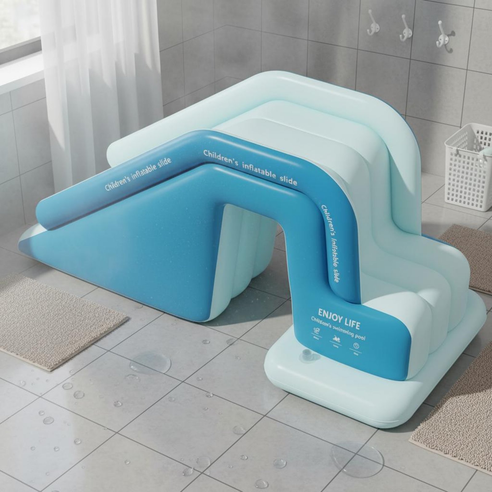 Inflatable Pool Slide Foldable - Kids Outdoor Water Toys review and price