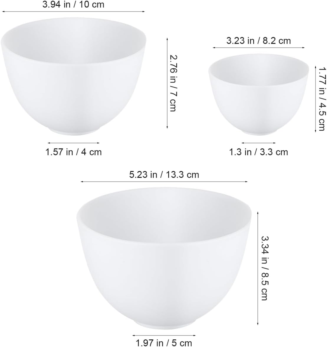 3pcs/set Silicone Bowls White  - Muddy Puddle Suit review and price