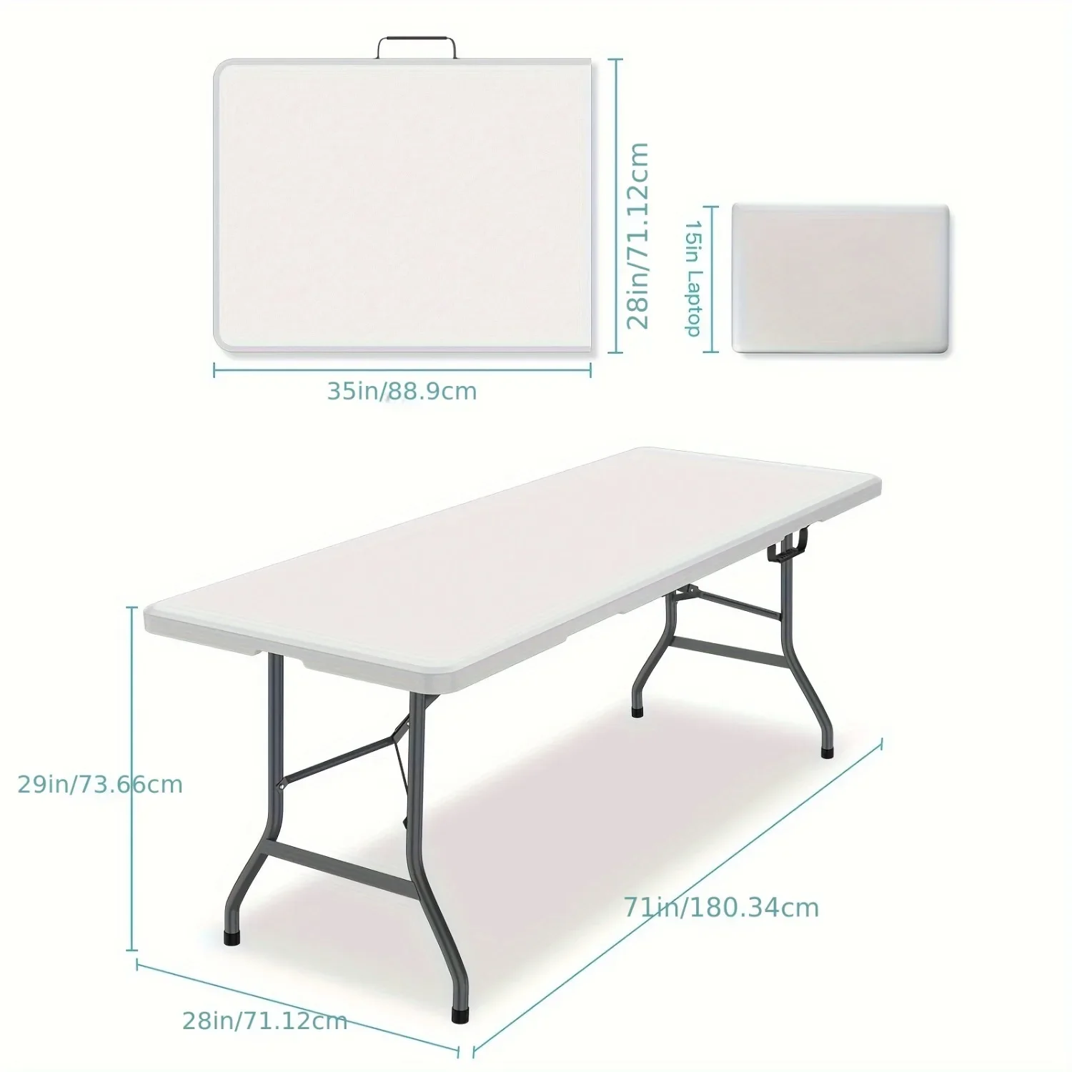 6FT Spacious Plastic Folding T - Kids Outdoor Dining Table review and price