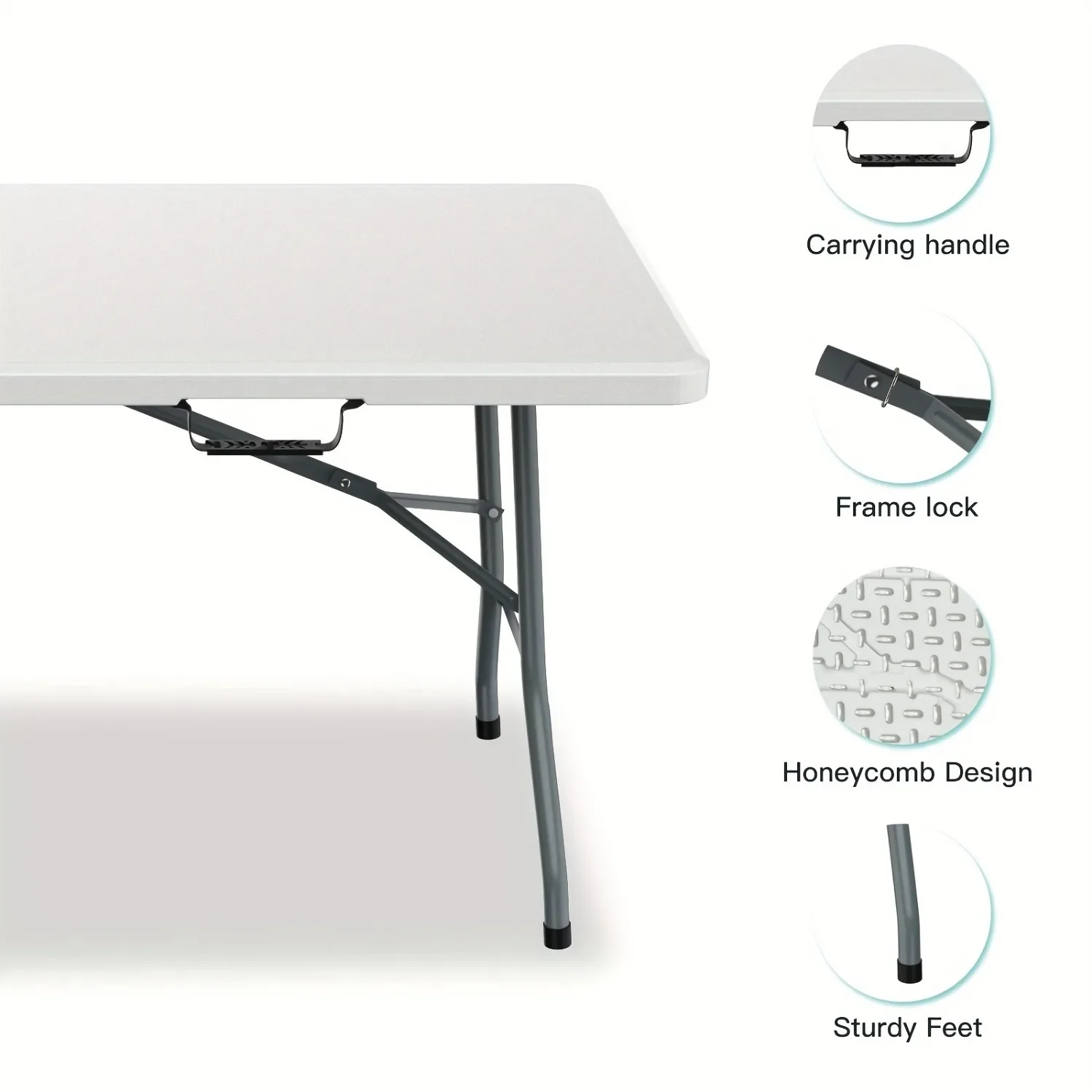 6FT Spacious Plastic Folding T - Kids Outdoor Dining Table review and price