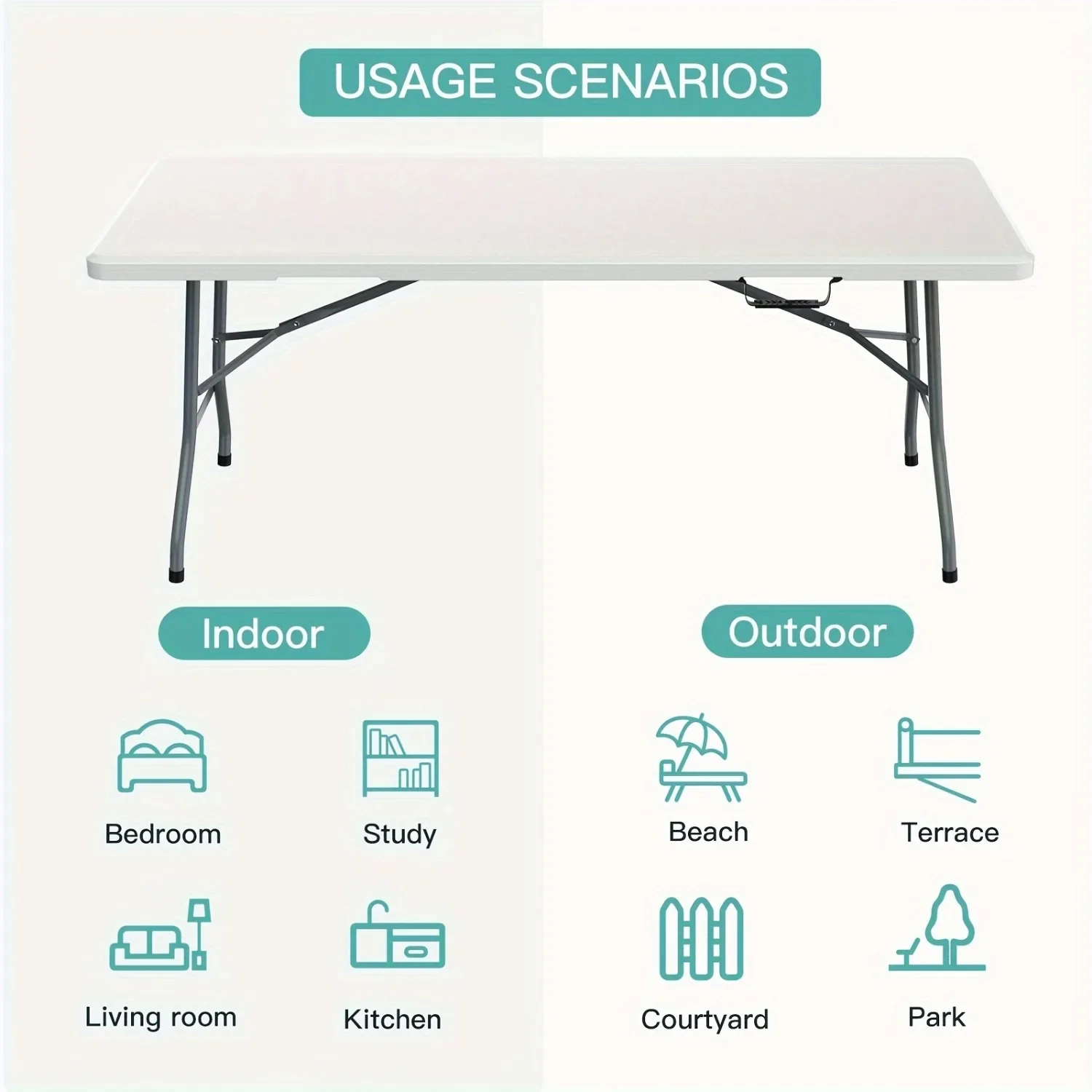 6FT Spacious Plastic Folding T - Kids Outdoor Dining Table review and price
