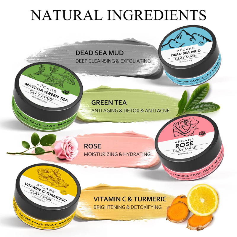 4 Pcs Clay Facial Mask Set Tur - Muddy Puddle Suit review and price