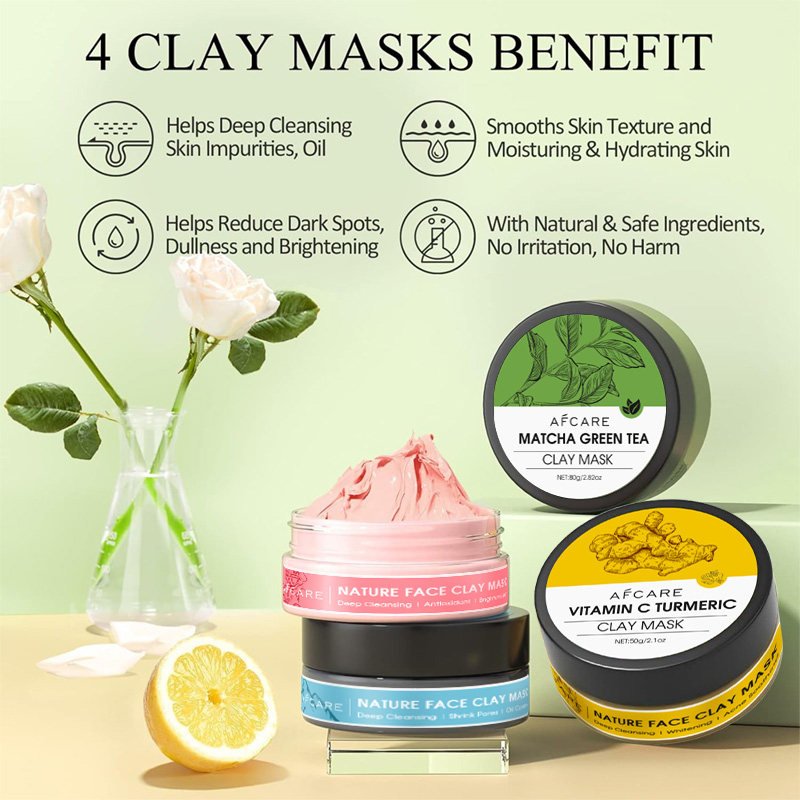 4 Pcs Clay Facial Mask Set Tur - Muddy Puddle Suit review and price