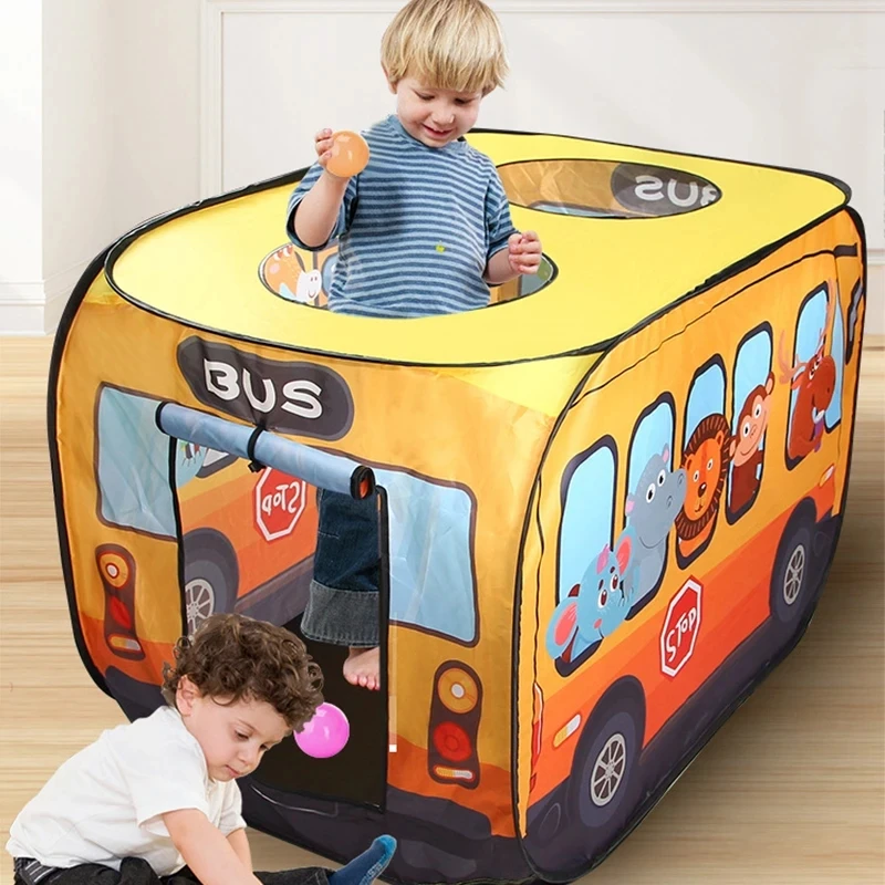 Cartoon Animals Bus Themed Gam - Kids Outdoor Play Tent review and price