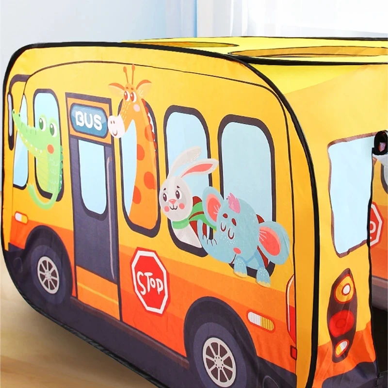 Cartoon Animals Bus Themed Gam - Kids Outdoor Play Tent review and price