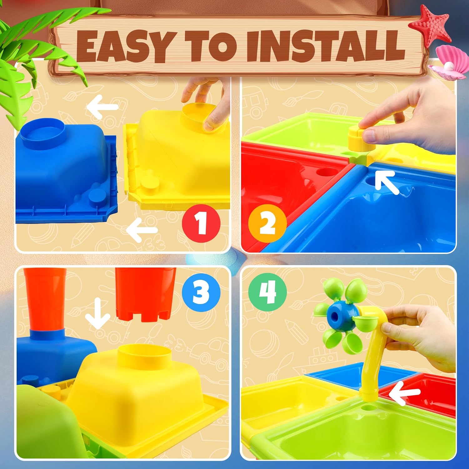 25 Pcs Summer Water Table for  - Kids Outdoor Activity Toys review and price