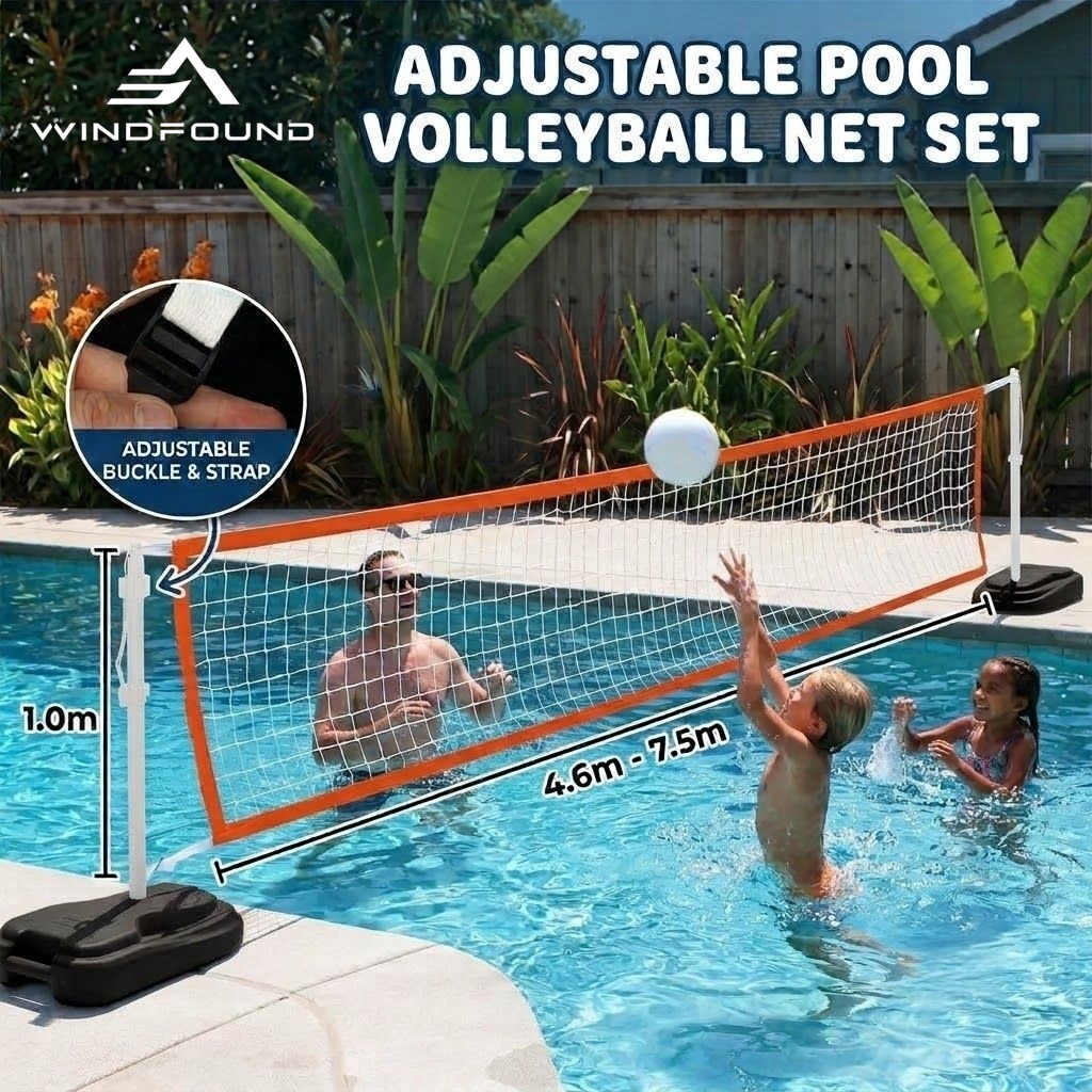 Adjustable Pool Volleyball Net - Kids Outdoor Volleyball Net review and price