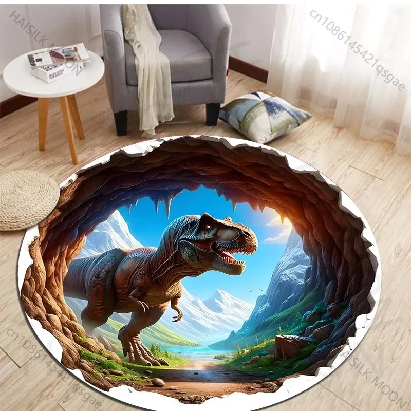 HD 3D Dinosaur Print Round Rug - Kids Outdoor Area review and price