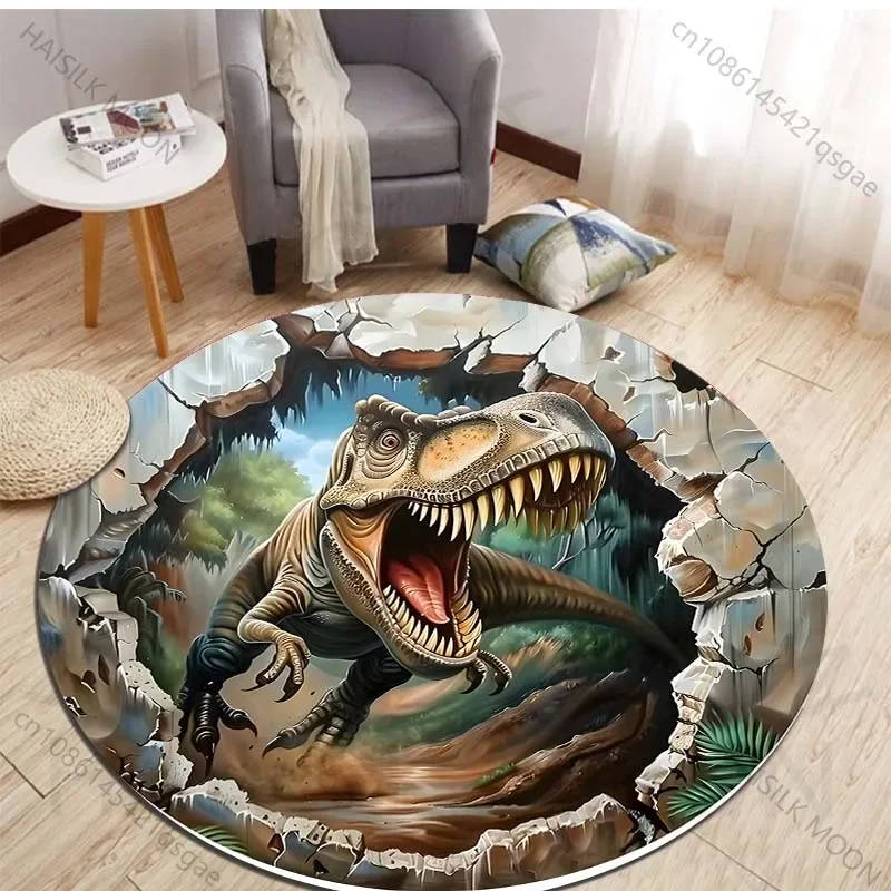 HD 3D Dinosaur Print Round Rug - Kids Outdoor Area review and price