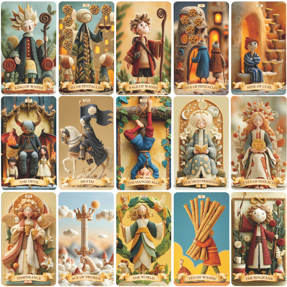 78 Tarot Cards Set, 13x8 Cm Th - Muddy Puddle Suit review and price