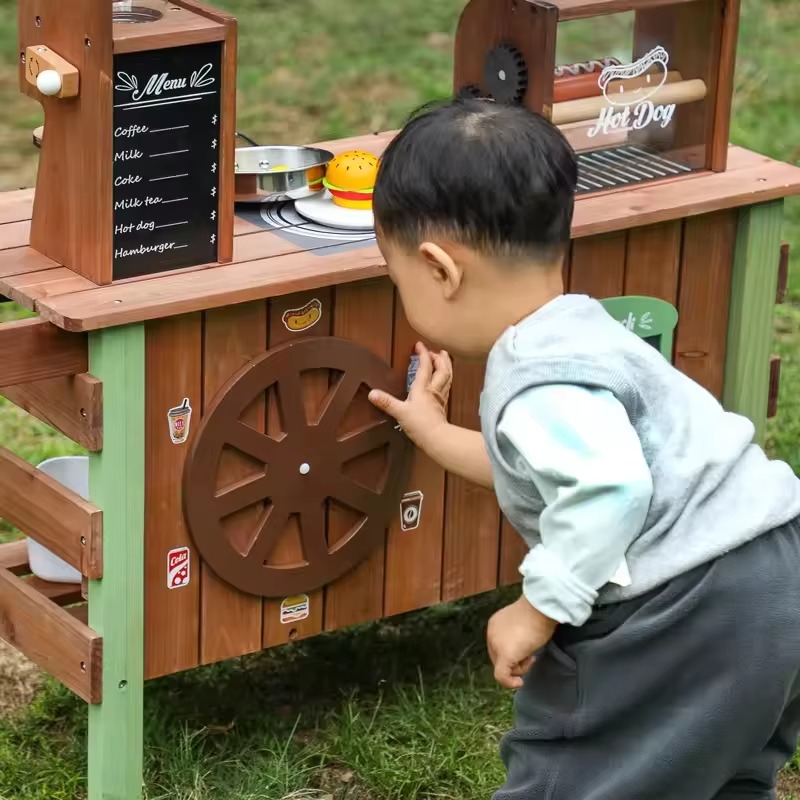 Outdoor Wooden Kitchen for Kid - Kids Outdoor Mud Kitchen Accessories review and price