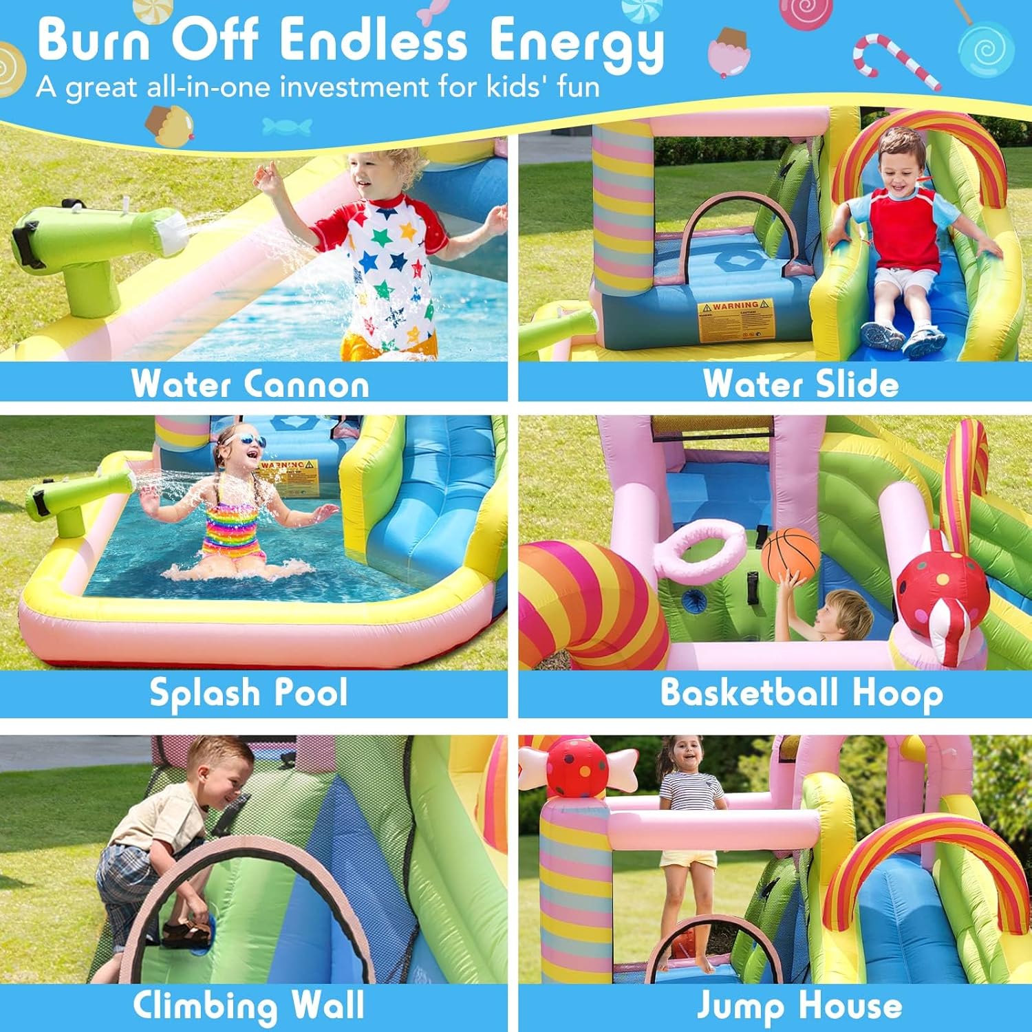 Kids Inflatable Water Slide Bo - Kids Outdoor Climbing review and price
