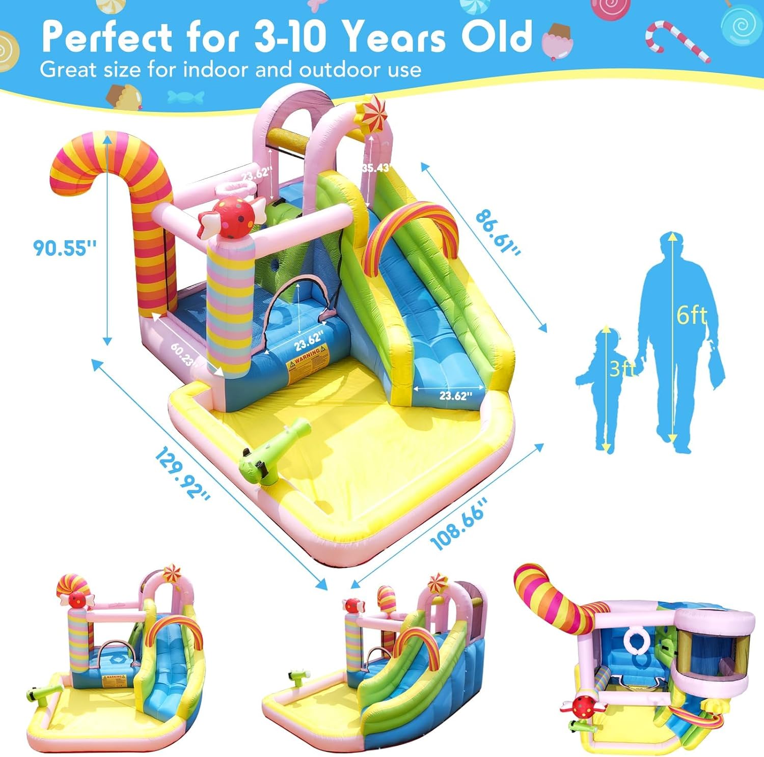 Kids Inflatable Water Slide Bo - Kids Outdoor Climbing review and price