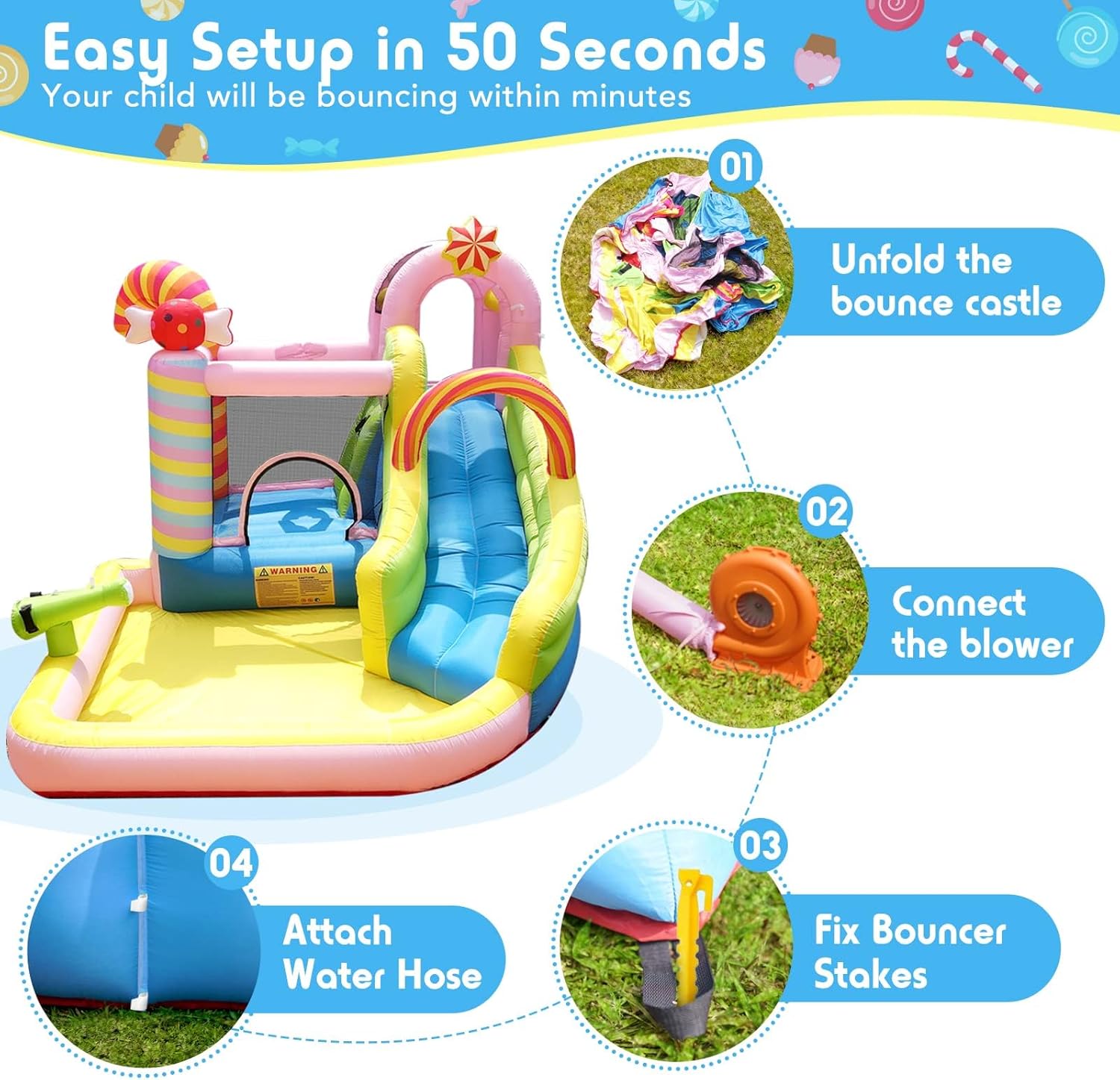 Kids Inflatable Water Slide Bo - Kids Outdoor Climbing review and price