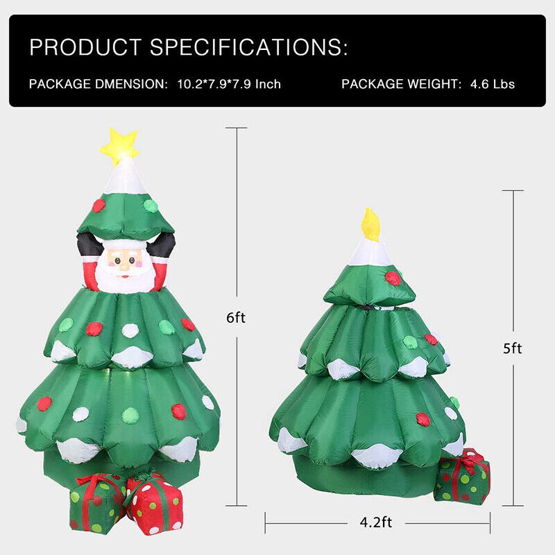 6 Ft Inflatable Christmas Tree - Kids Outdoor Xmas Gifts review and price