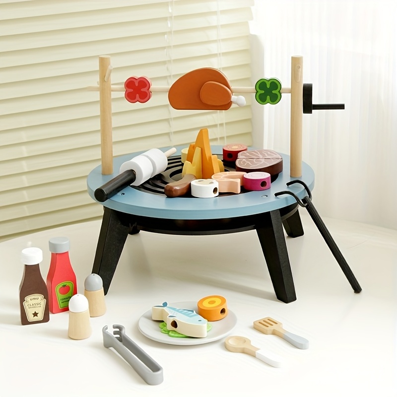 Wooden Barbecue Playset For Ki - Kids Outdoor Bbq review and price