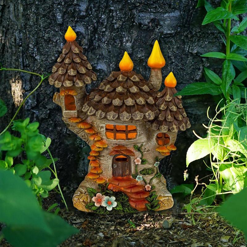 Fairy Garden House Wooden Tree - Kids Outdoor Fairy Garden review and price