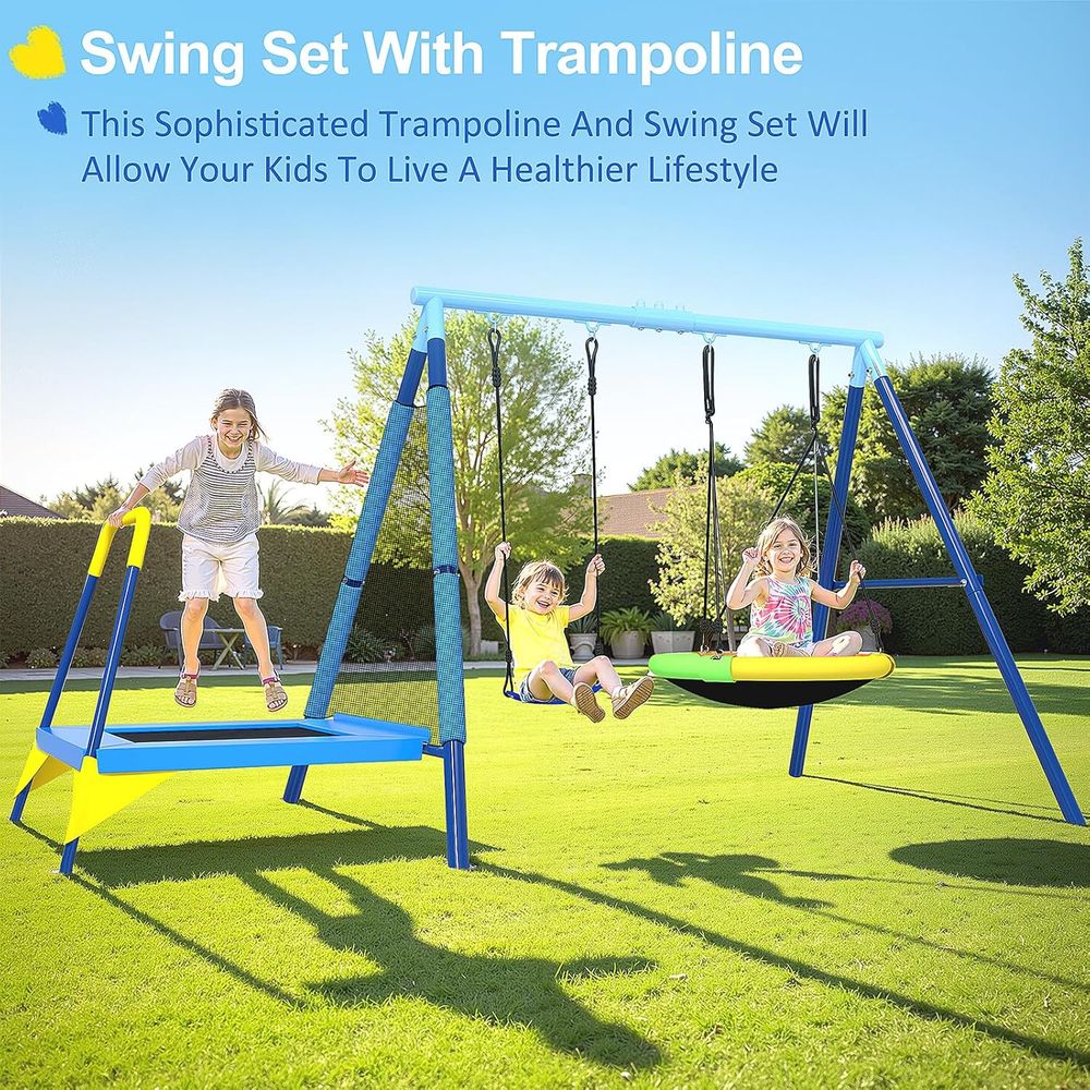 3-in-1 Kids Swing t with Tpoli - Kids Outdoor Zone review and price