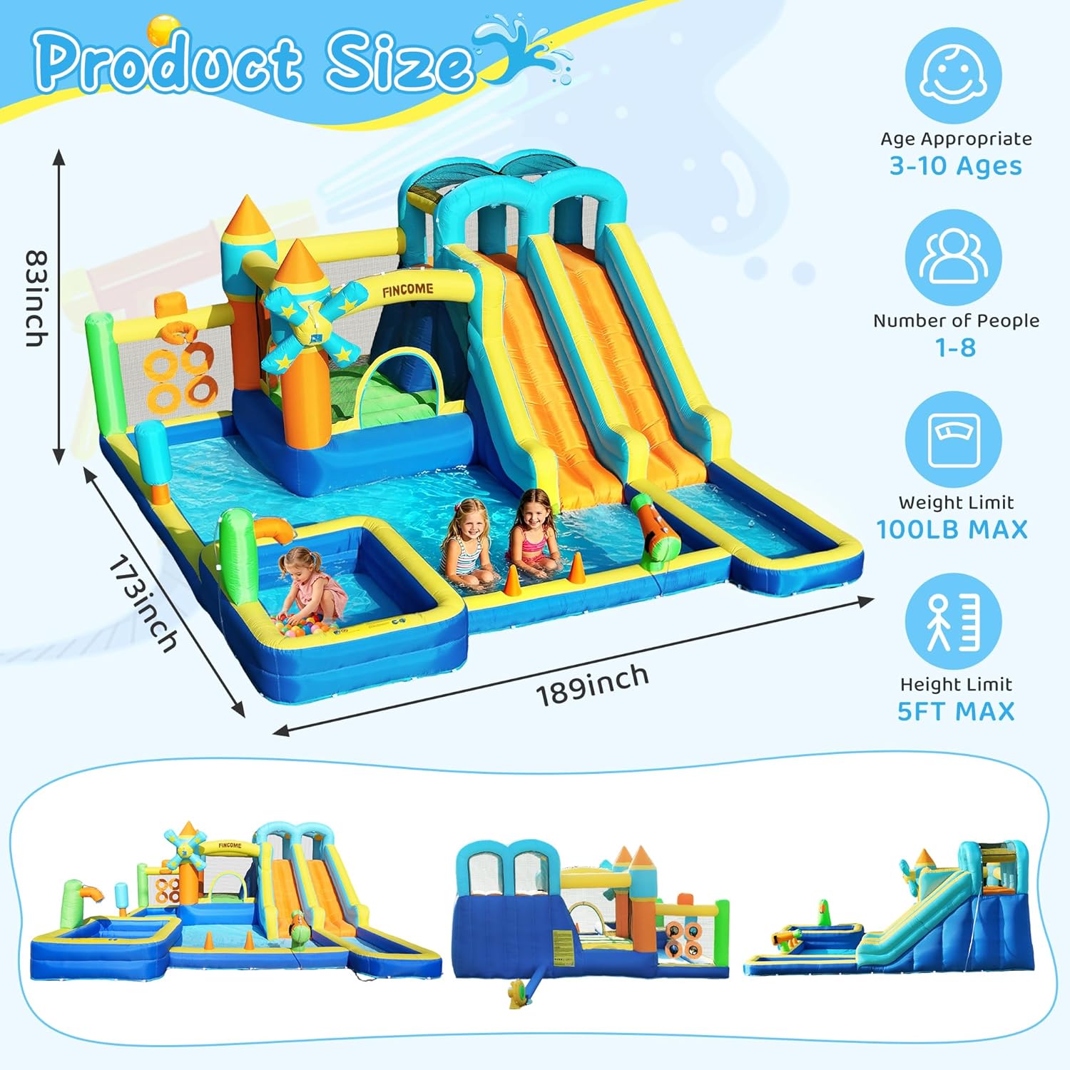 10-in-1 Inflatable Bouncy Cast - Kids Outdoor Climbing review and price
