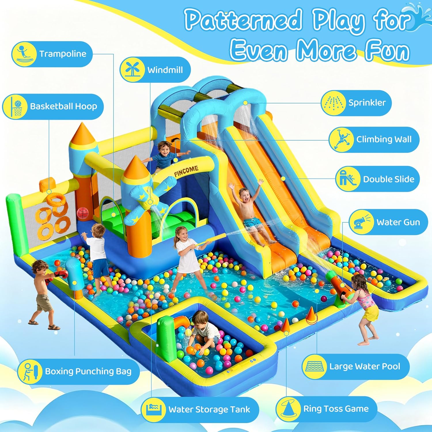 10-in-1 Inflatable Bouncy Cast - Kids Outdoor Climbing review and price