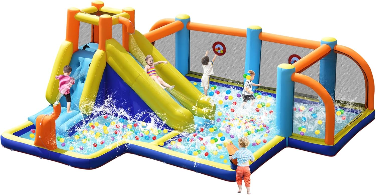 Giant Inflatable Water Slide B - Kids Outdoor Climbing review and price