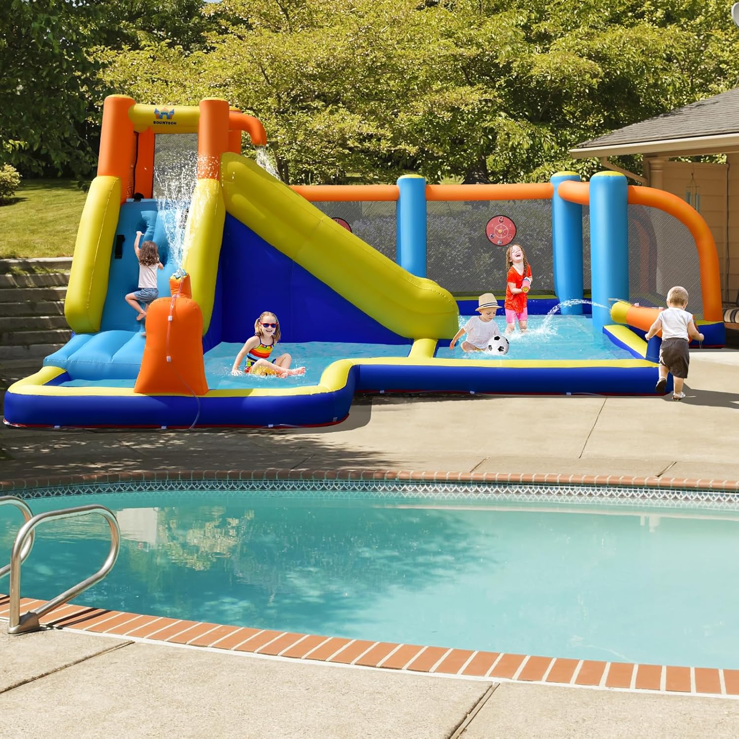 Giant Inflatable Water Slide B - Kids Outdoor Climbing review and price