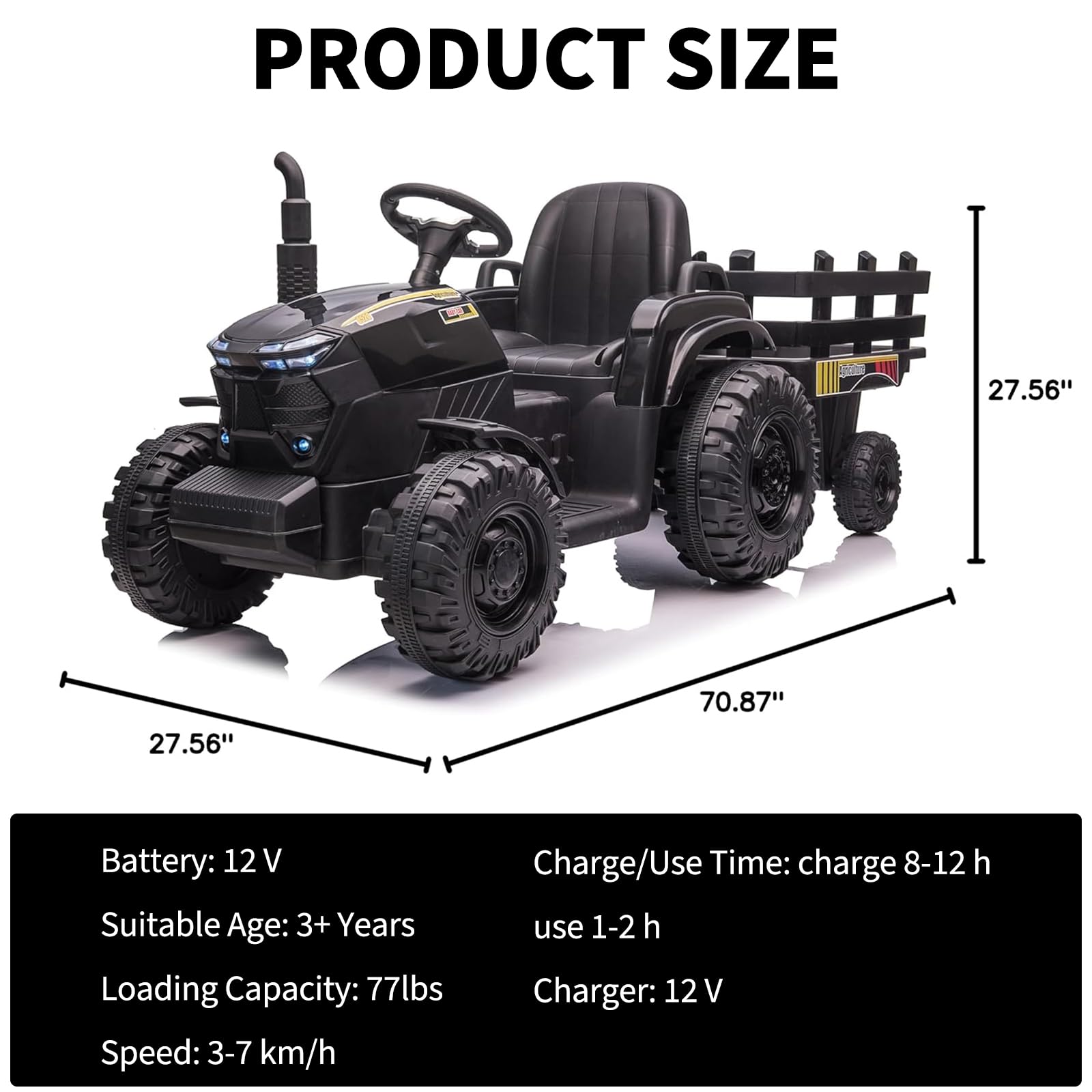 12V Kids Ride On Tractor With  - Kids Outdoor Music review and price