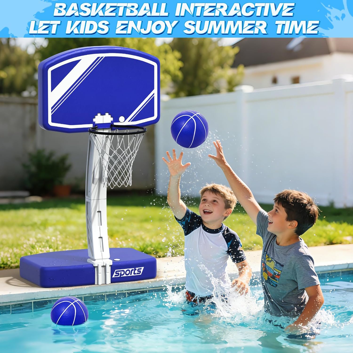 2-in-1 Pool Basketball Hoop an - Kids Outdoor Volleyball Net review and price