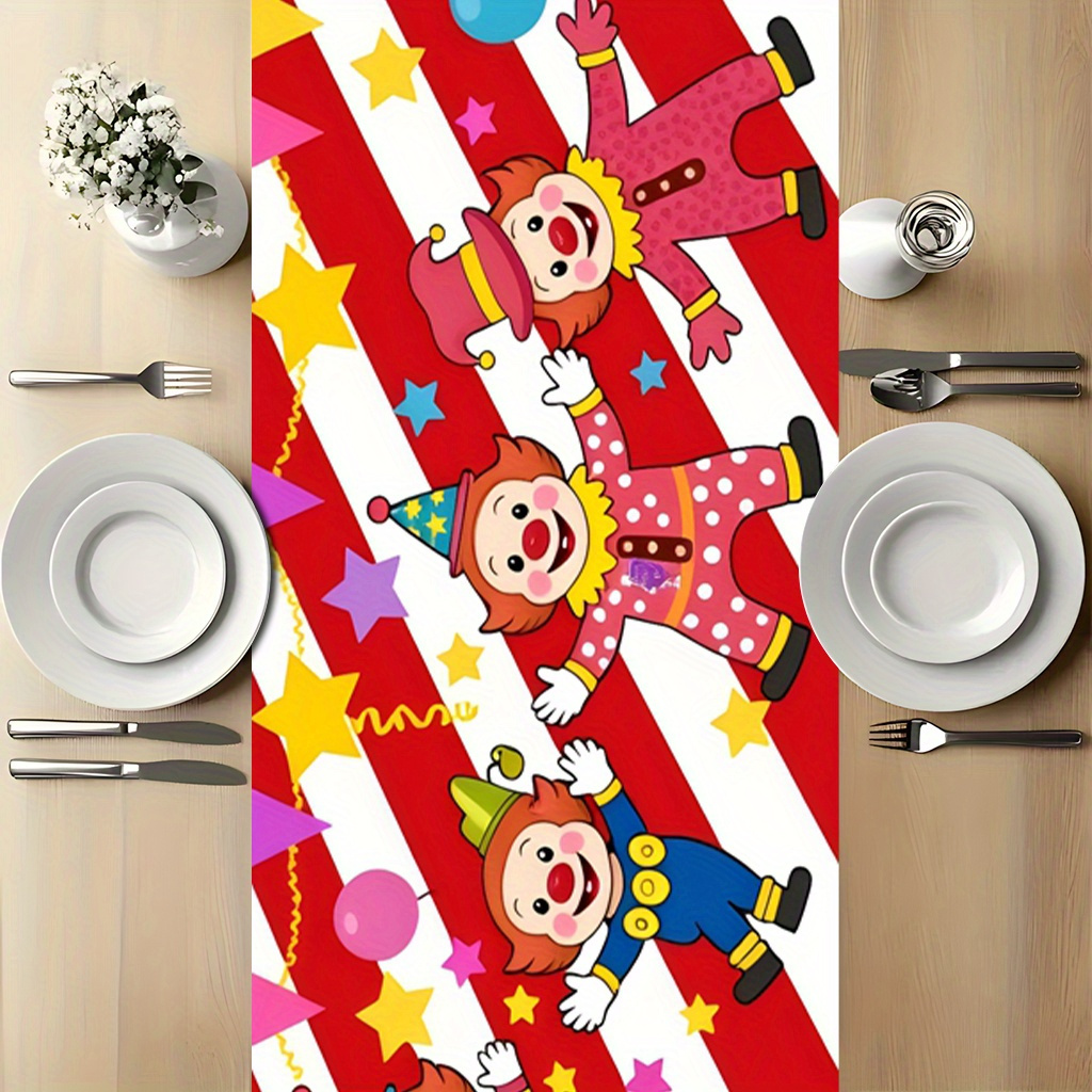 Circus Clown Party Table Runne - Kids Outdoor Dining Table review and price
