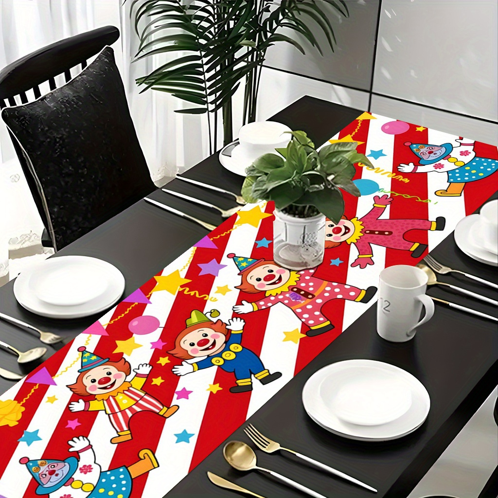 Circus Clown Party Table Runne - Kids Outdoor Dining Table review and price