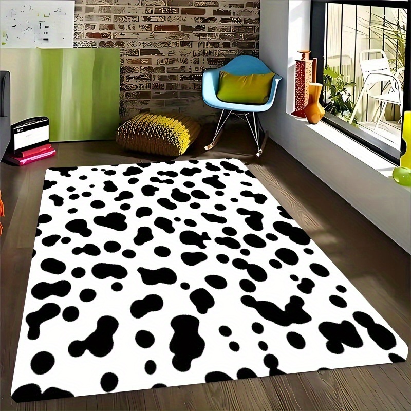 Flannel Printed Cow Print Rug  - Kids Outdoor Zone review and price