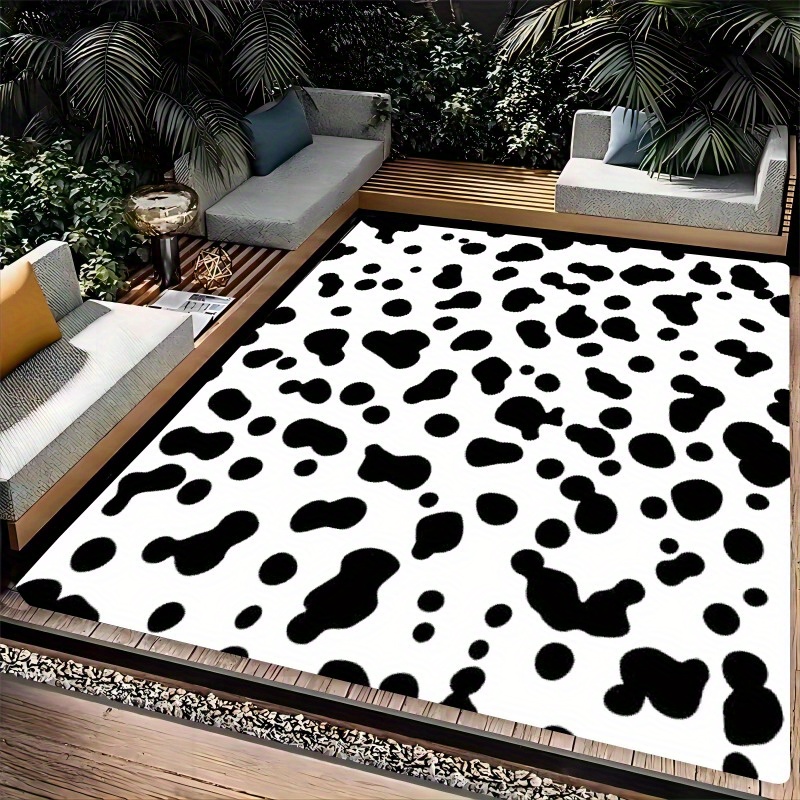 Flannel Printed Cow Print Rug  - Kids Outdoor Zone review and price