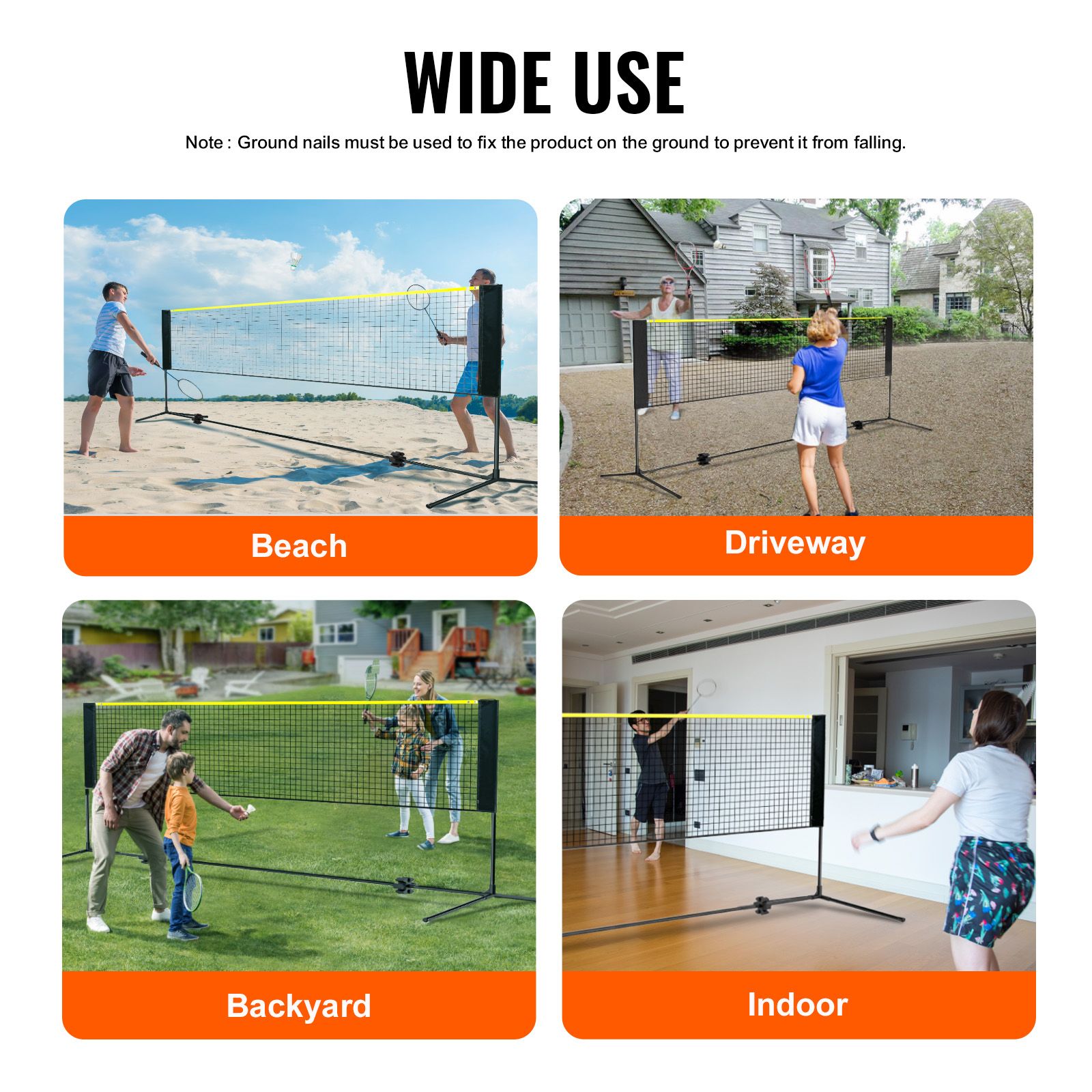 Badminton Net, Height Adjustab - Kids Outdoor Volleyball Net review and price