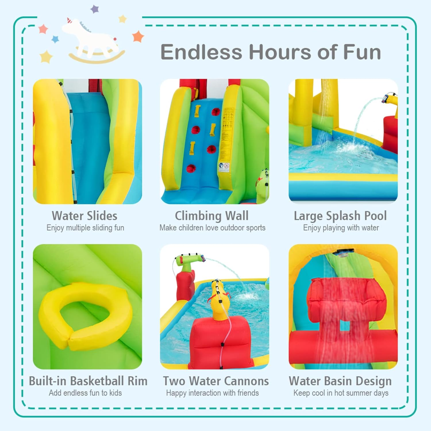Mega Inflatable Water Park Bou - Kids Outdoor Climbing review and price