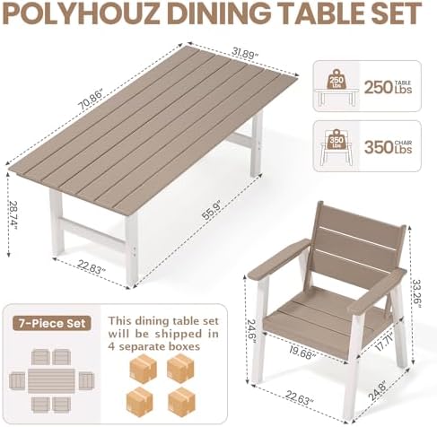 Outdoor Dining Set,7-Piece Pat - Kids Outdoor Dining Table review and price
