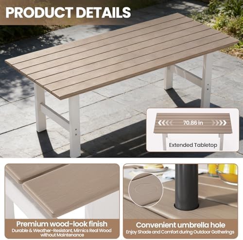 Outdoor Dining Set,7-Piece Pat - Kids Outdoor Dining Table review and price