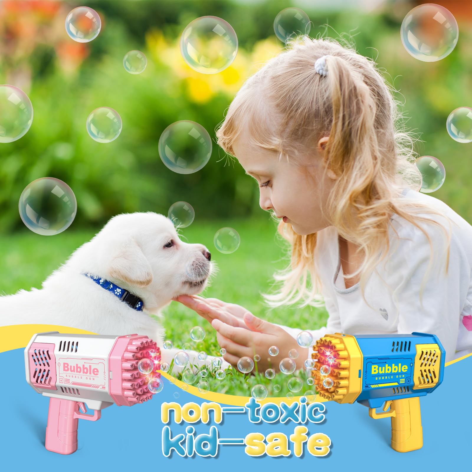 40 Holes Bubble Gun for Kids,  - Kids Outdoor Easter Gifts review and price