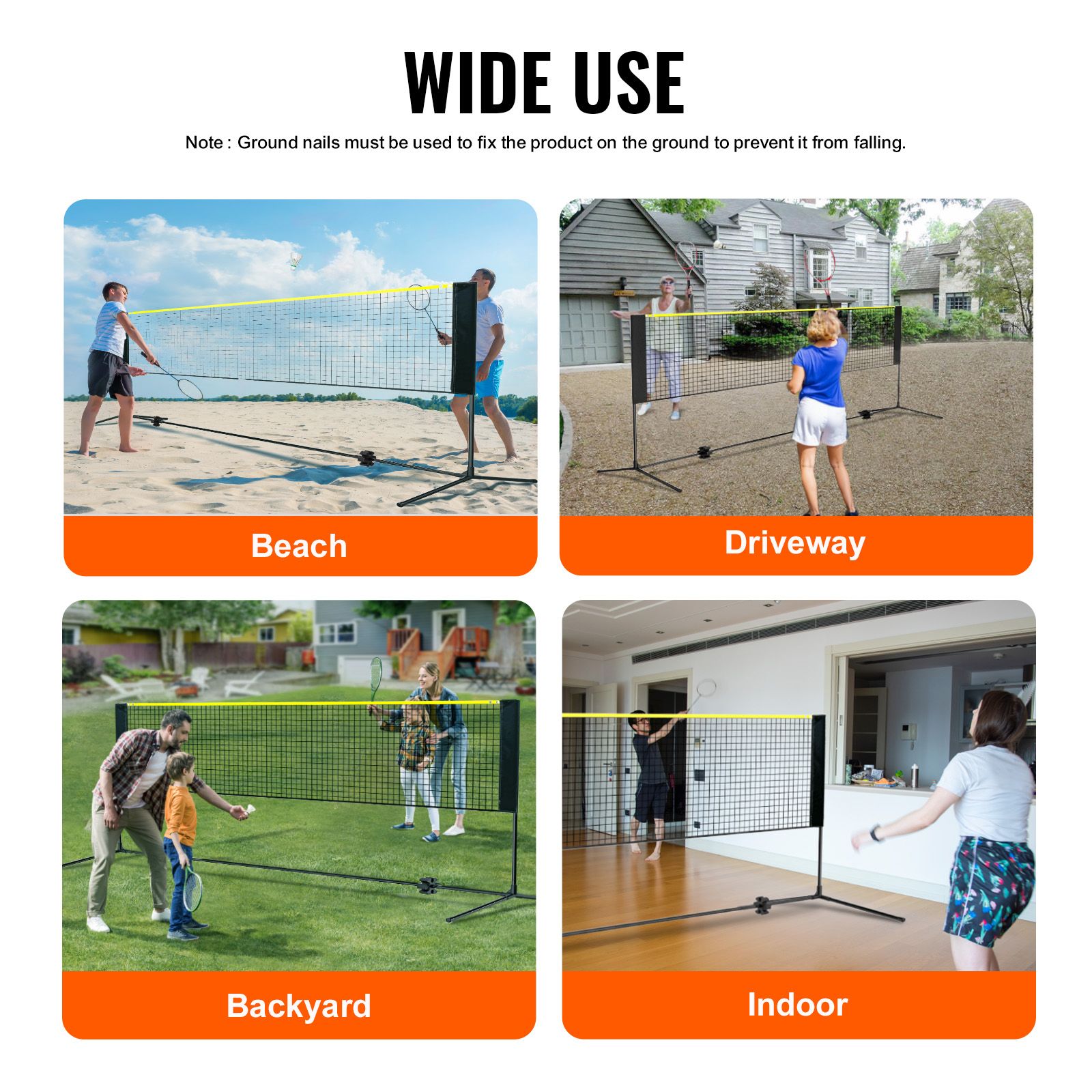 Badminton Net, Height Adjustab - Kids Outdoor Volleyball Net review and price