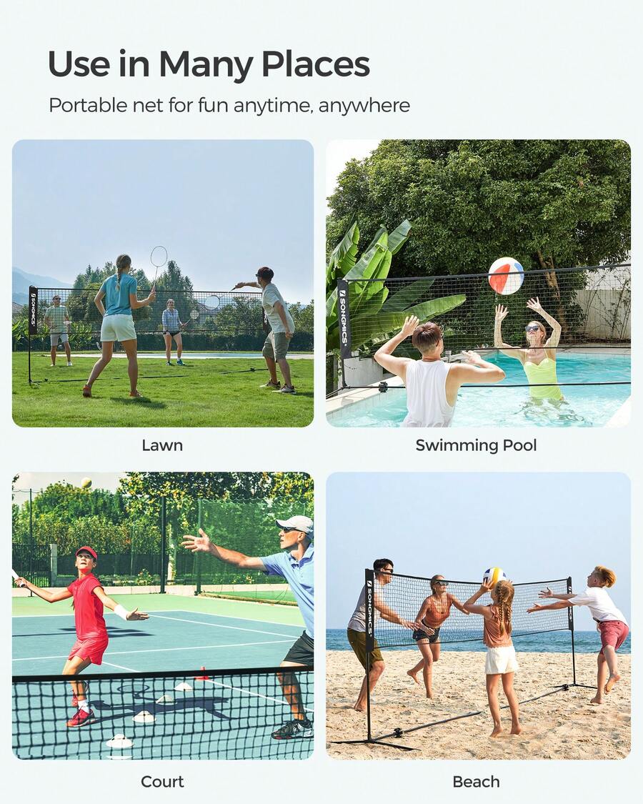 Badminton Net, Height Adjustab - Kids Outdoor Volleyball Net review and price