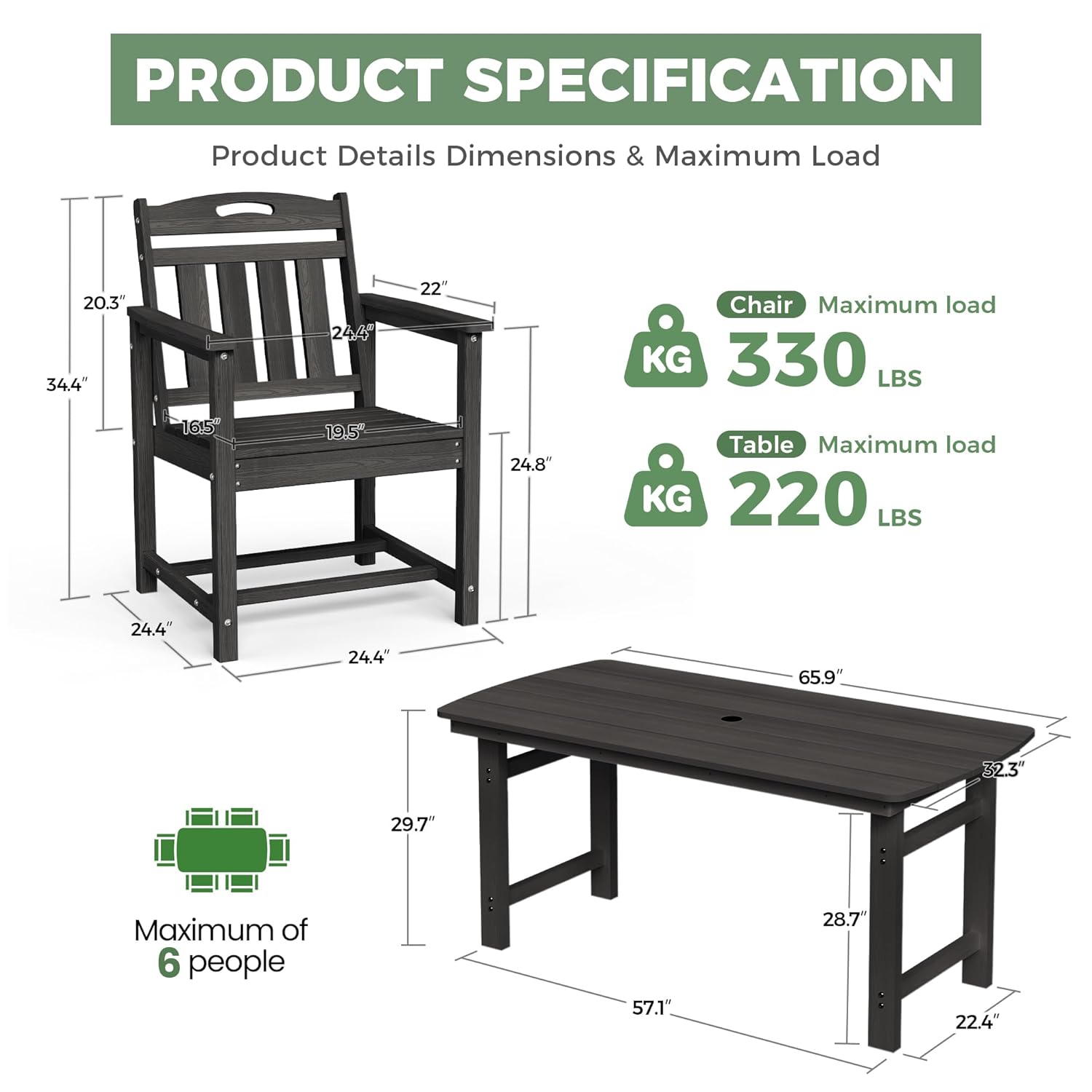 HDPE Outdoor Dining Set, Patio - Kids Outdoor Dining Table review and price
